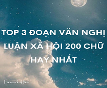 TOP 3 ĐOẠN VĂN NGHỊ LUẬN XÃ HỘI 200 CHỮ HAY NHẤT